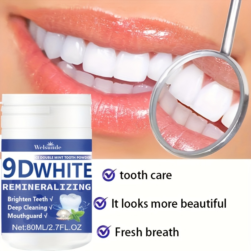 Teeth Whitening From Home - 9D 화이트 재광화 하이드록시아파타이트 치약, 치아