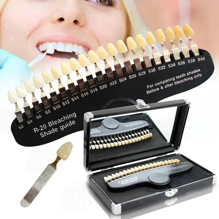 Teeth Whitening Shade Guide - 전문 치아 미백 표백 그늘 가이드/거울