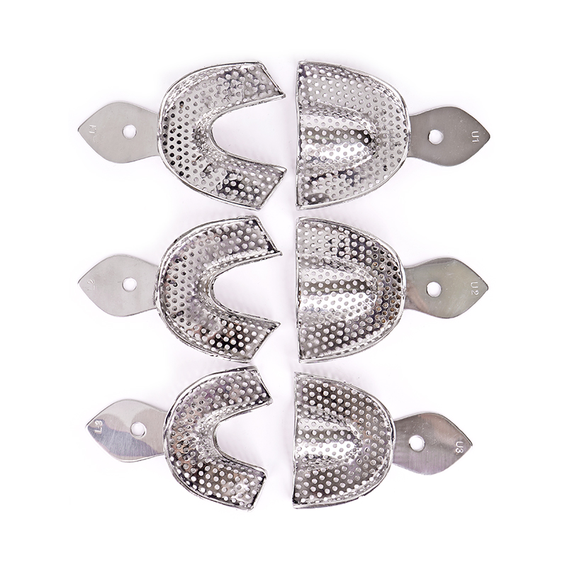 Teeth Whitening Trays - 구멍이있는 스테인레스 스틸 치과 인상 트레이