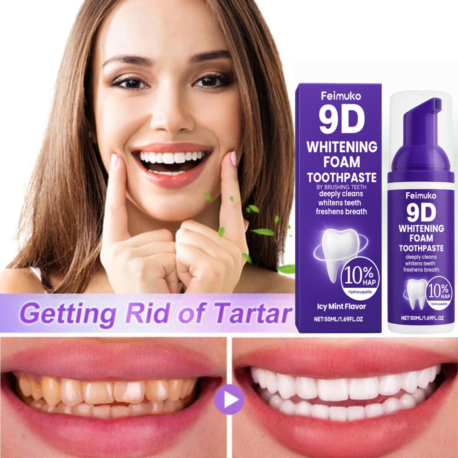 Teeth Whitening Mousse - 치아 미백 무스 치아 얼룩 제거