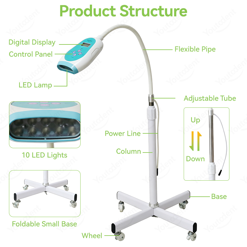 50W 치과용 터치스크린 3색 치아 미백기 냉광 램프  - Whitening Teeth Machine 리뷰 및 가격