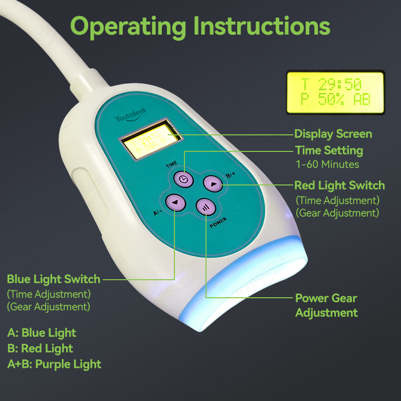 50W 치과용 터치스크린 3색 치아 미백기 냉광 램프  - Whitening Teeth Machine 리뷰 및 가격