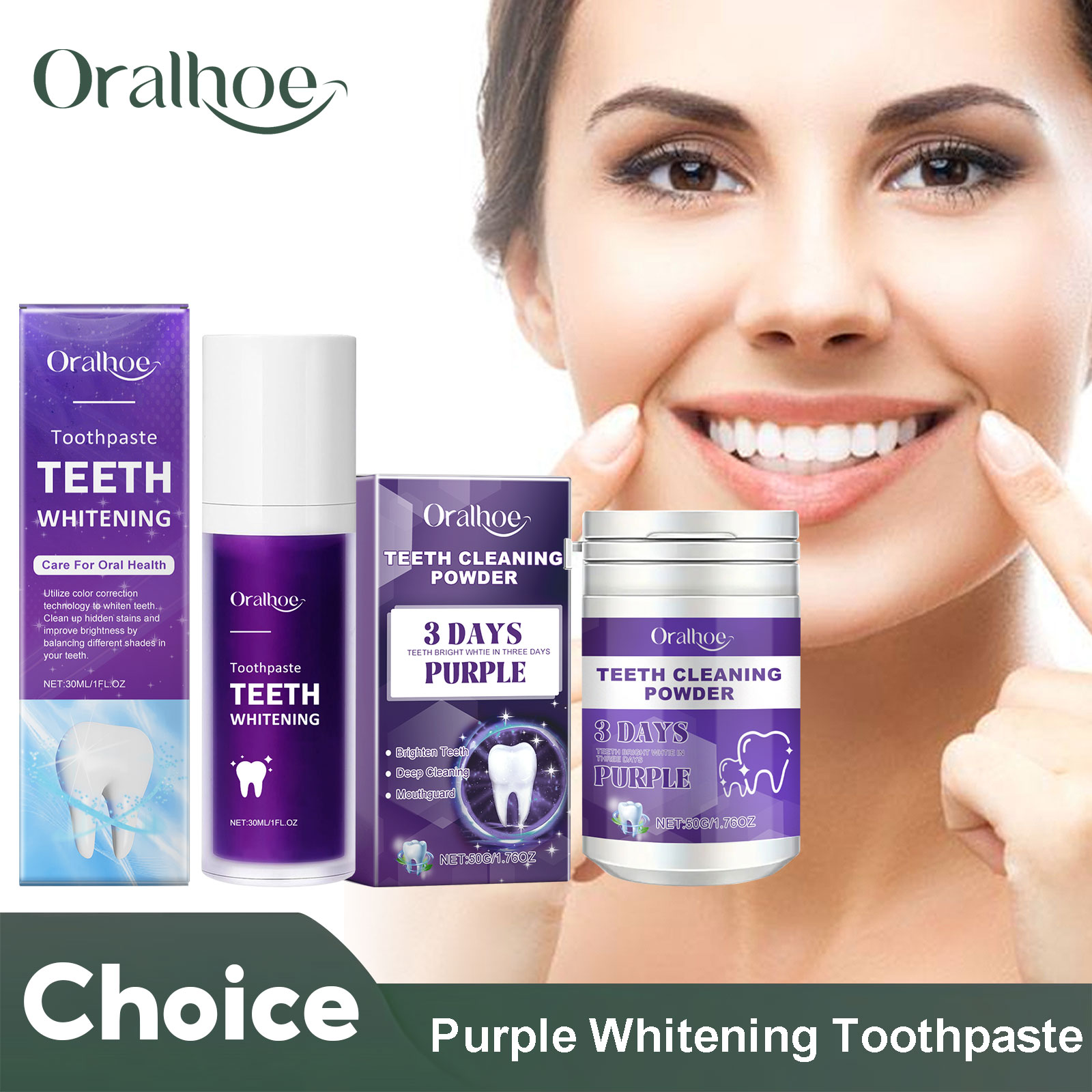 보라색 교정기 치아 미백 치약, 치아 딥 클리닝, 플라 - Teeth Whitening From Home 리뷰 및 가격