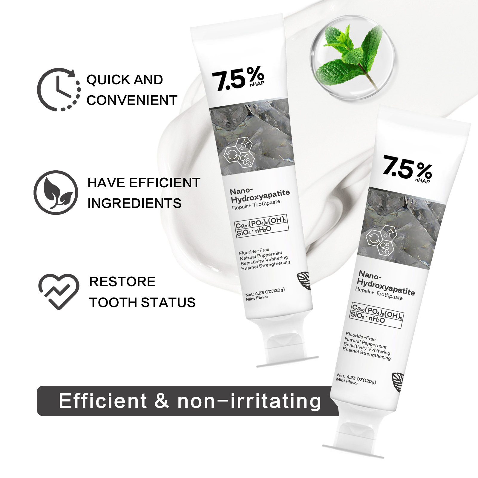 나노 하이드록시아파타이트 치약 커피/차 얼룩 제거 구취 - Teeth Whitening Mousse 리뷰 및 가격