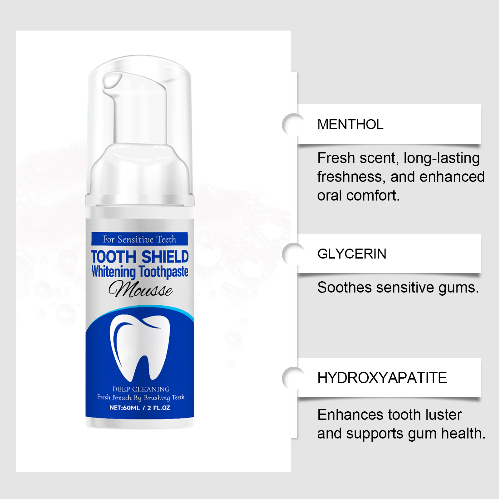 하이드록시아파타이트 브라이트 화이트닝 치약, 상쾌한 숨 - Teeth Whitening Mousse 리뷰 및 가격