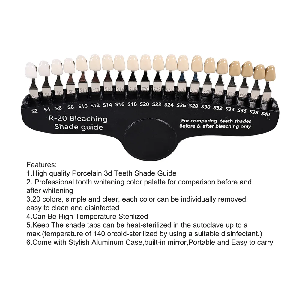 엘리야 R-20 표백 그림자 가이드 치과 20 색상 3 - Teeth Whitening Shade Guide 리뷰 및 가격