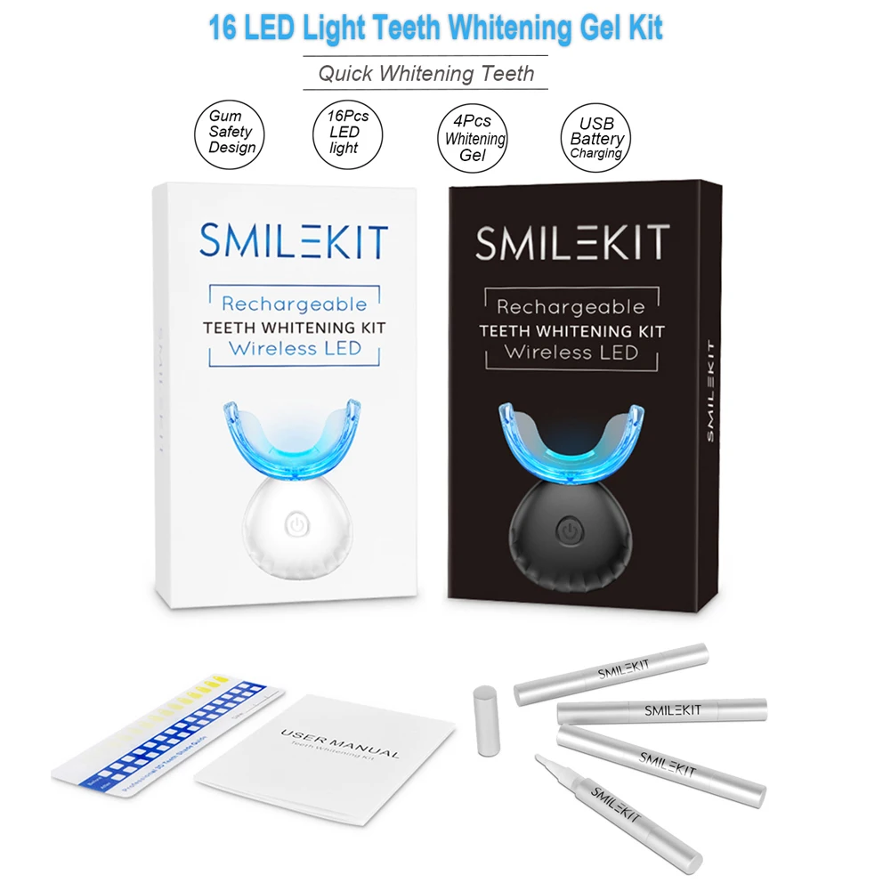 치과 치아 미백 키트 미니 16 LED 콜드 라이트 3 - Teeth Whitening From Home 리뷰 및 가격