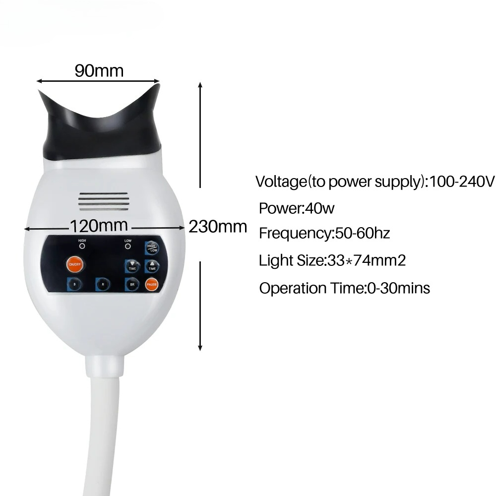 조절 가능한 3색 LED 치아 미백 촉진기 치과용 냉광 - Whitening Teeth Machine 리뷰 및 가격