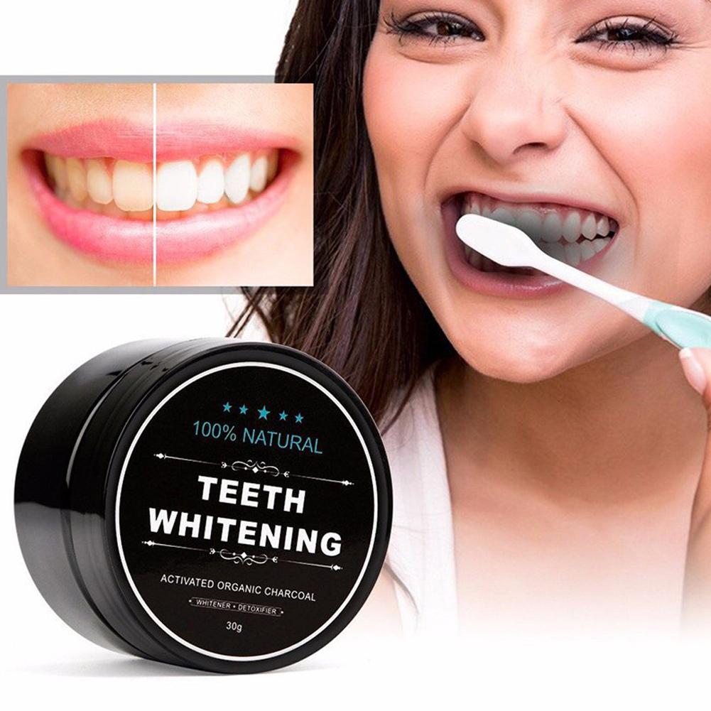 활성화된 유기농 숯 가루 치아 미백 강화 치아 클리너  - Whitening Powder Activated 리뷰 및 가격