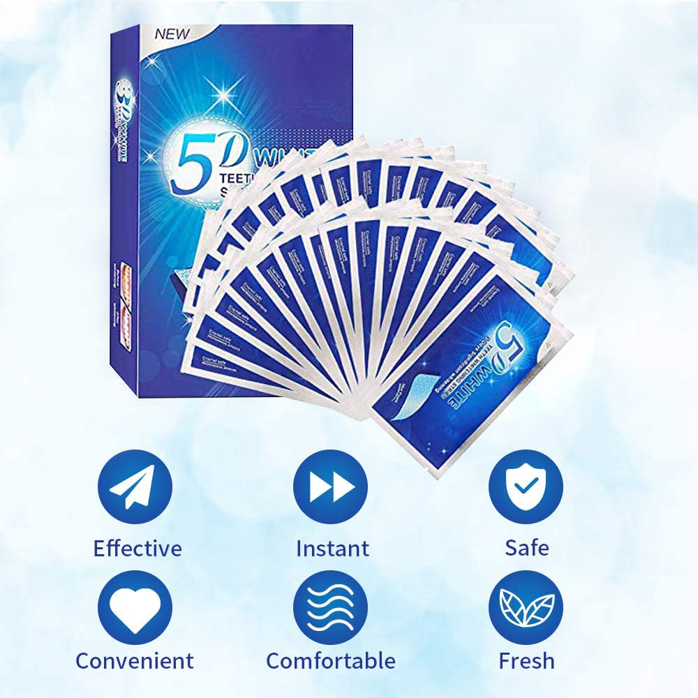 5D 화이트 치아 미백 스트립 미백 젤 화이트 스트립  - Teeth Whitening From Home 리뷰 및 가격