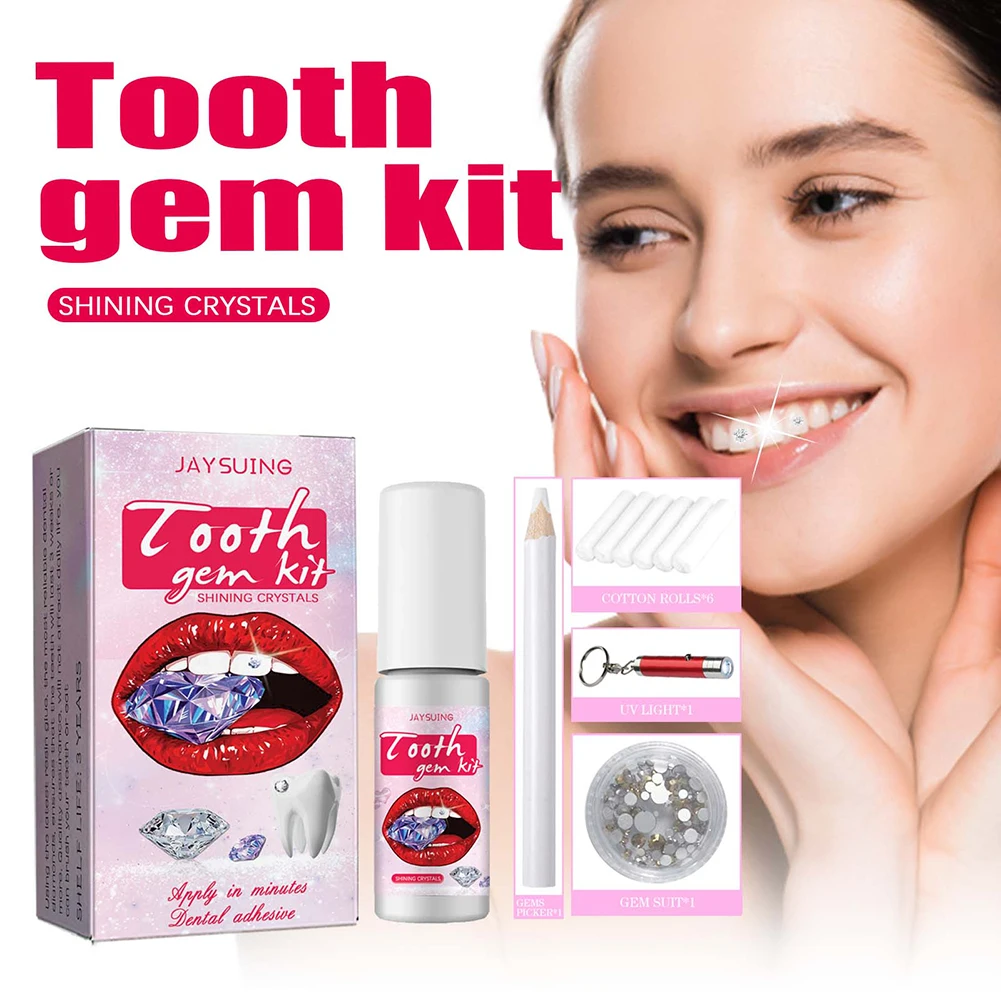 DIY 치아 보석 키트, 경화 조명 접착제, 크리스탈  - Teeth Whitening From Home 리뷰 및 가격