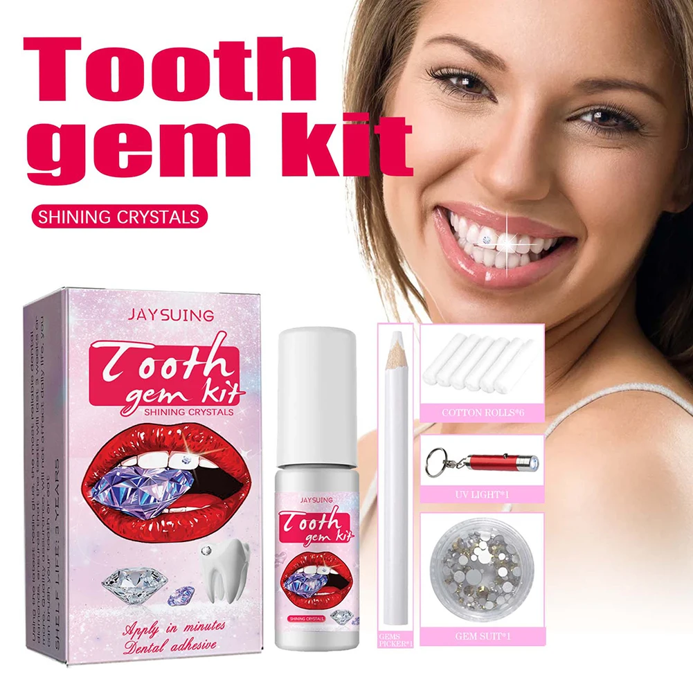 DIY 치아 보석 키트, 경화 조명 접착제, 크리스탈  - Teeth Whitening From Home 리뷰 및 가격